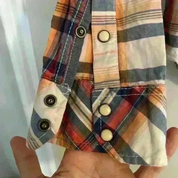 Aéropostale 90’s/ Y2K Grunge Bone Snap Women’s Small /petite Tartan Flannel. - Picture 5 of 7